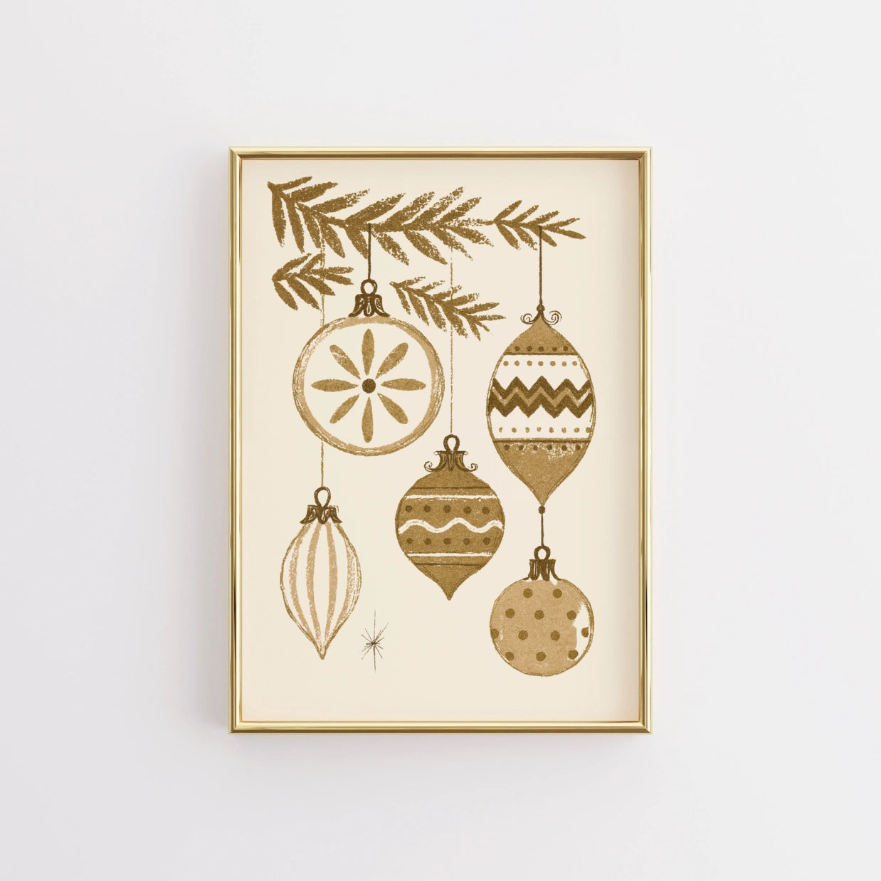 Golden Ornaments Wall Art