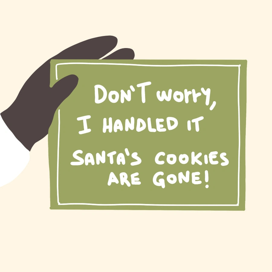 Santa’s Cookies Gone – Funny Christmas Wall Art Print