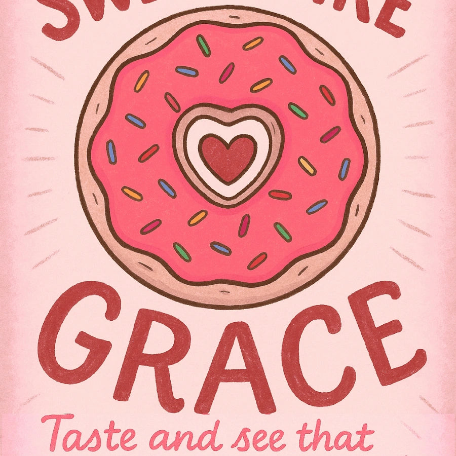 Sweet Like Grace Wall Art – Donut Bible Verse Poster