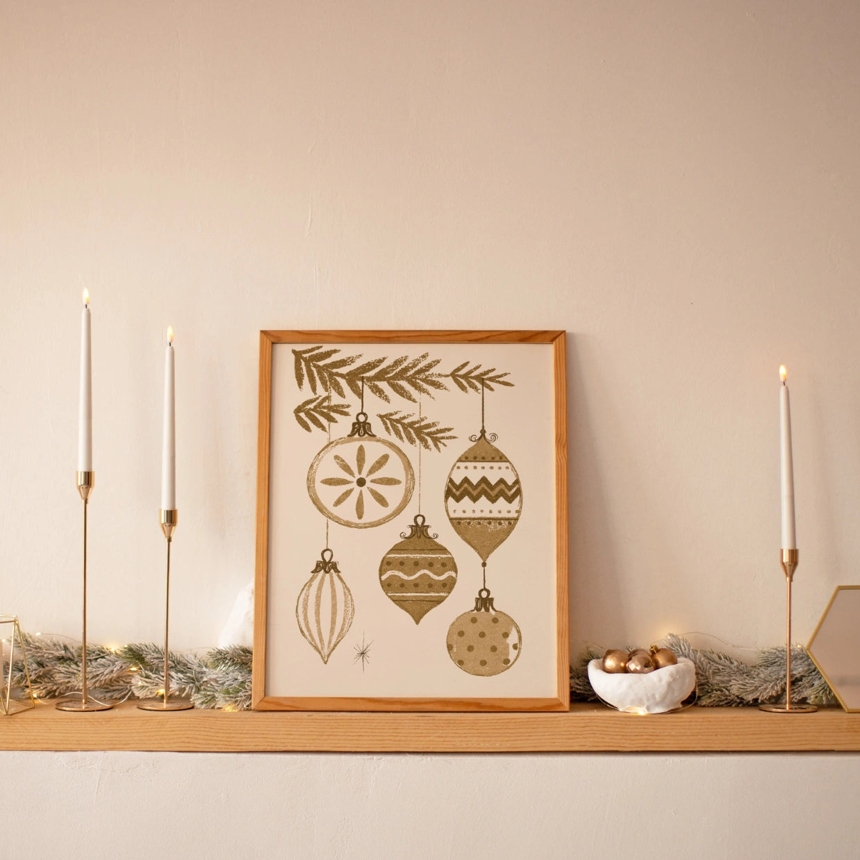 Goldene Ornamente Wandkunst