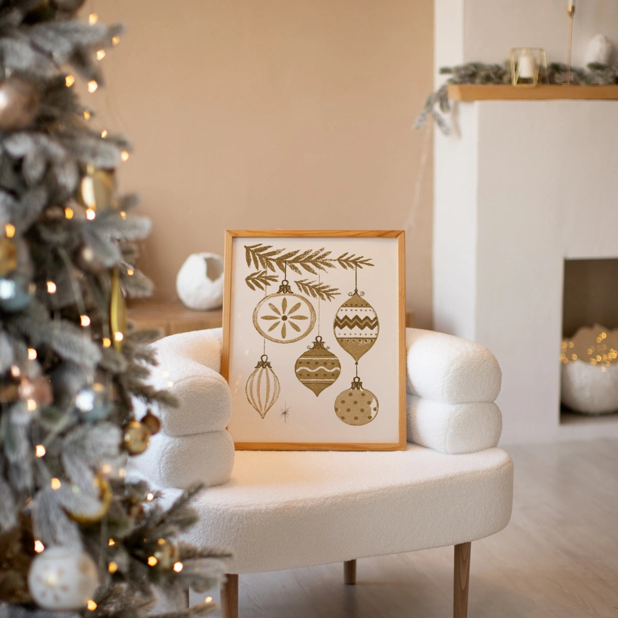 Goldene Ornamente Wandkunst