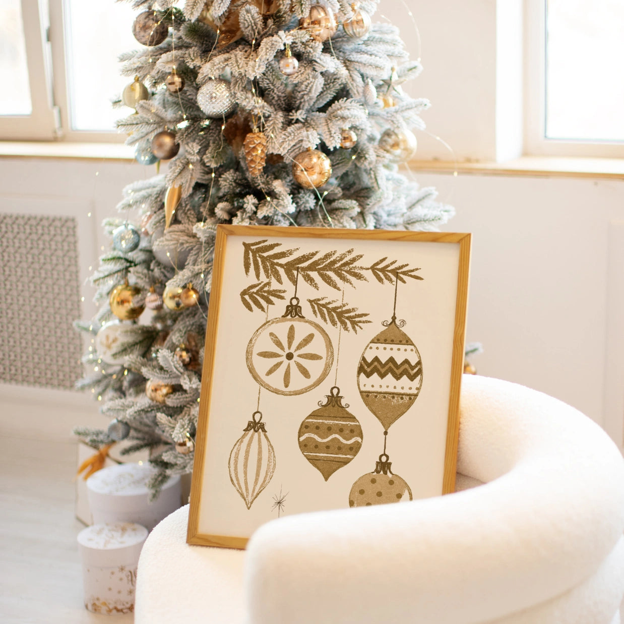 Goldene Ornamente Wandkunst