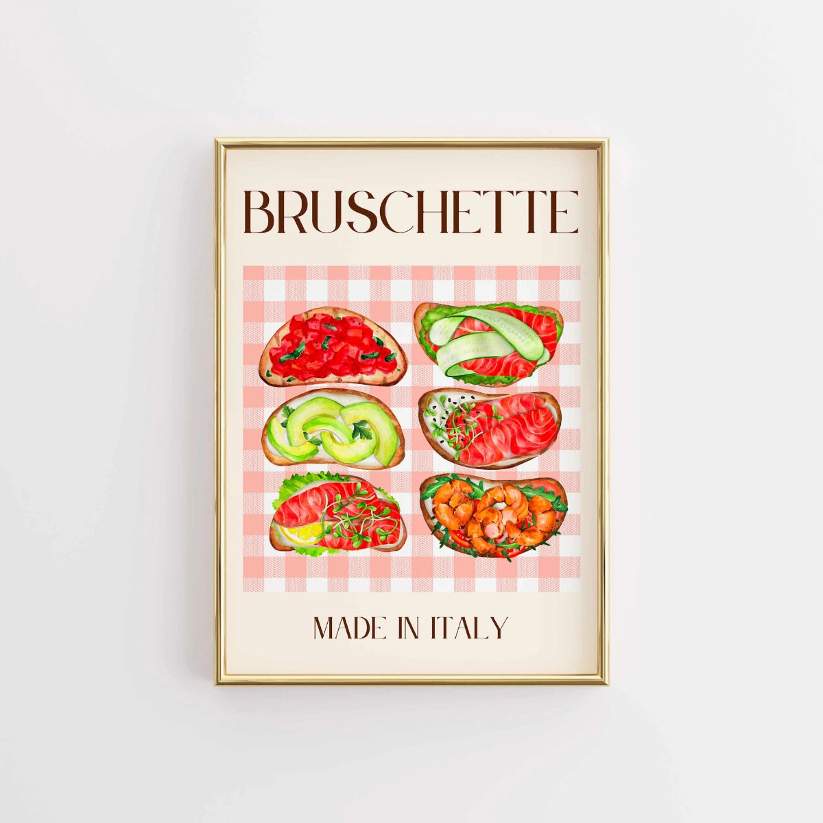 Bruschetta-Wandbild – Italienische Küchendekoration