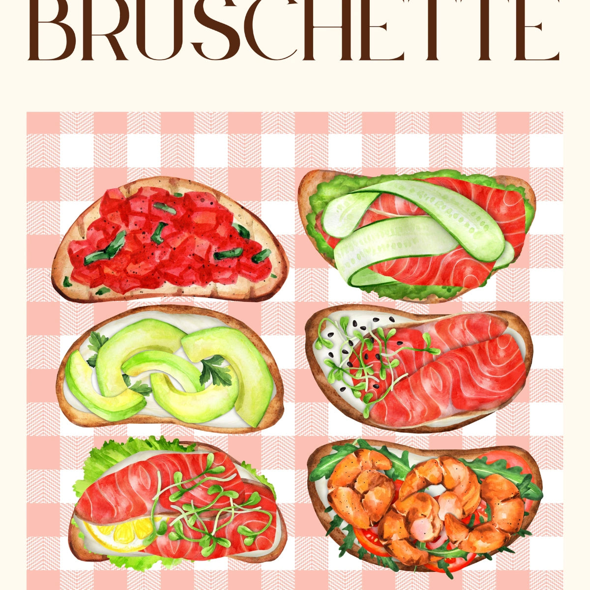 Bruschetta-Wandbild – Italienische Küchendekoration