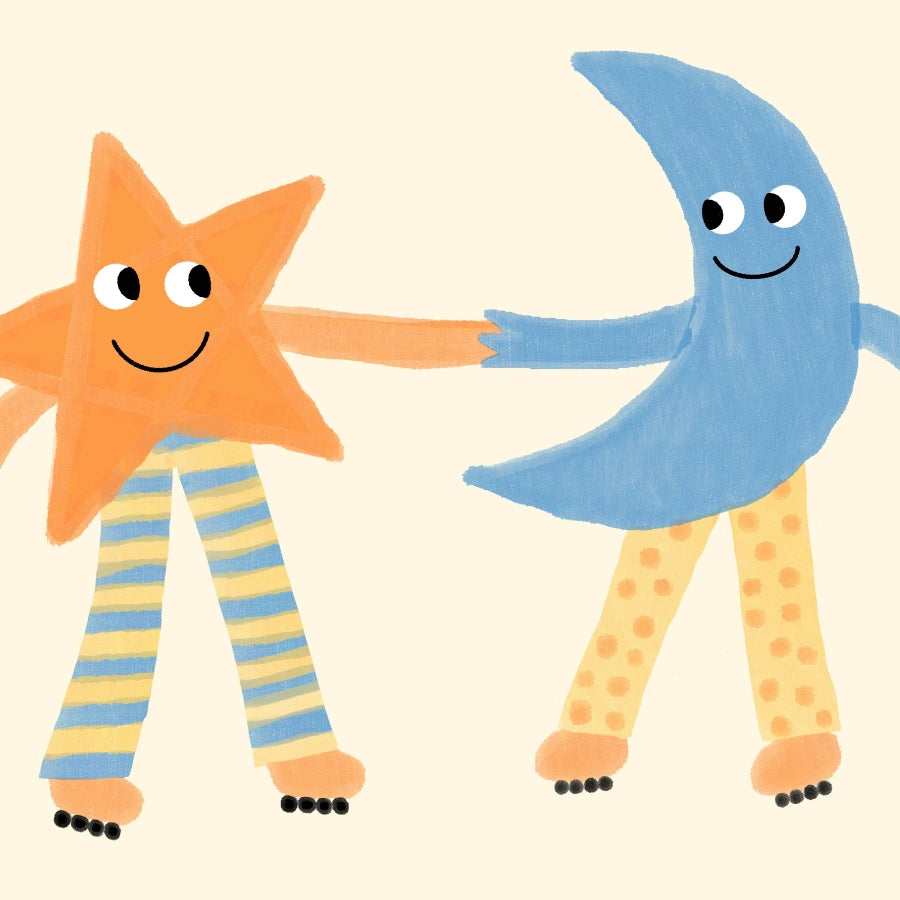 Mond- und Sternenbild fürs Kinderzimmer – Niedliche himmlische Wanddekoration fürs Kinderzimmer