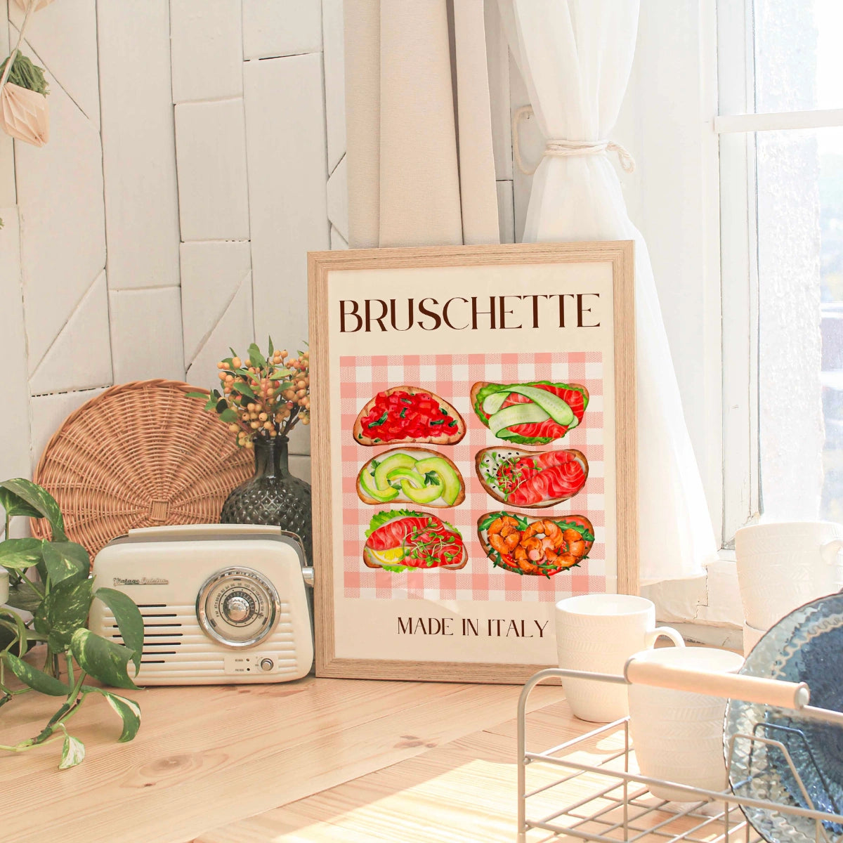 Bruschetta-Wandbild – Italienische Küchendekoration