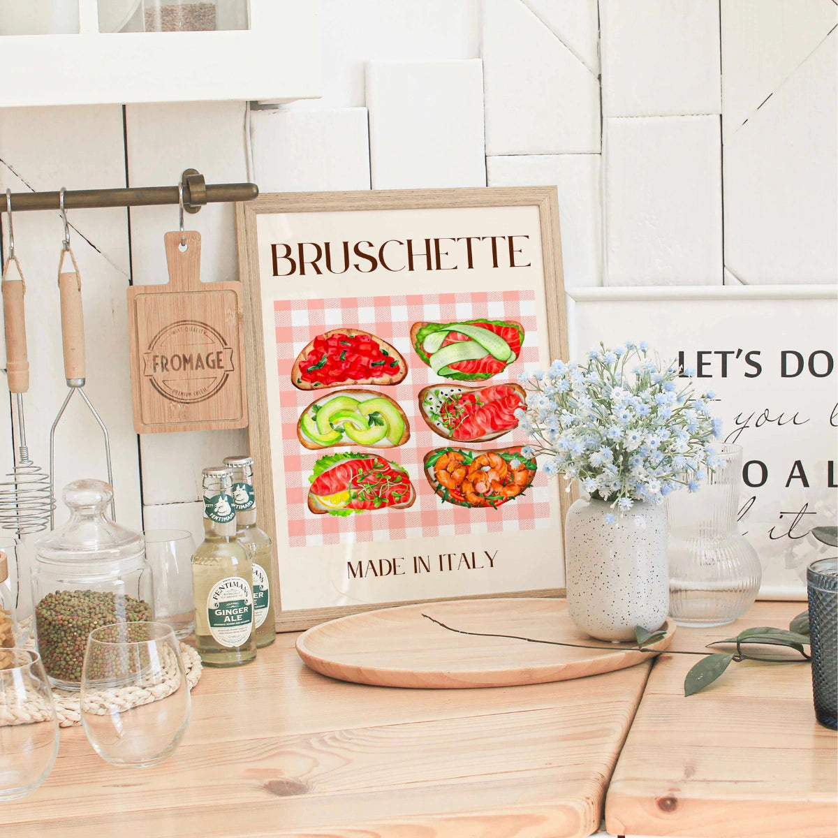 Bruschetta-Wandbild – Italienische Küchendekoration