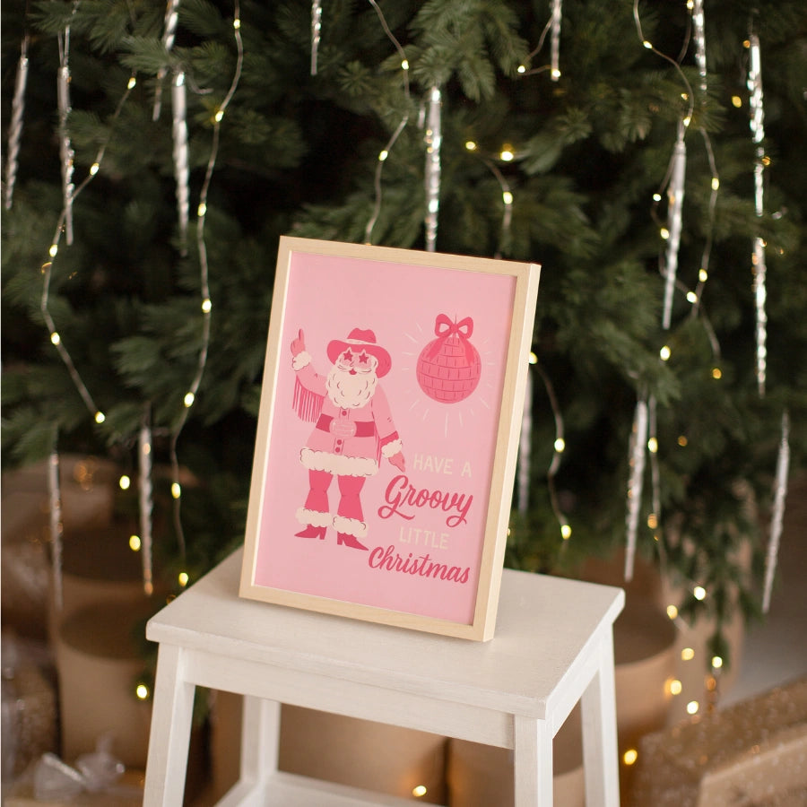 Groovy Christmas Vibes – Disco Holiday Print