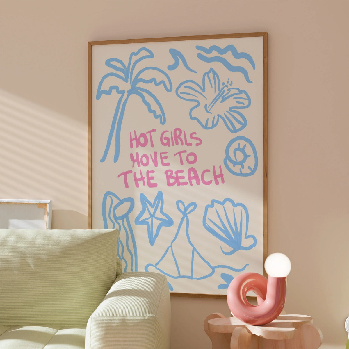 Hot Girls Beach Wall Art - Summer Coastal Print