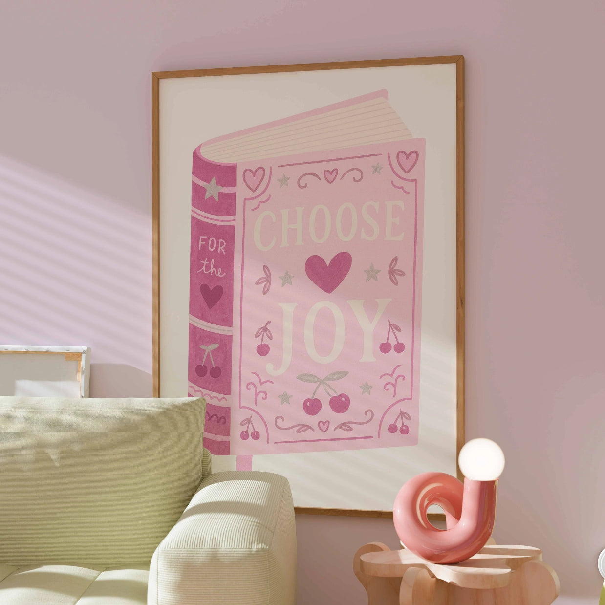 Choose Joy Book – Pink Bookish Print