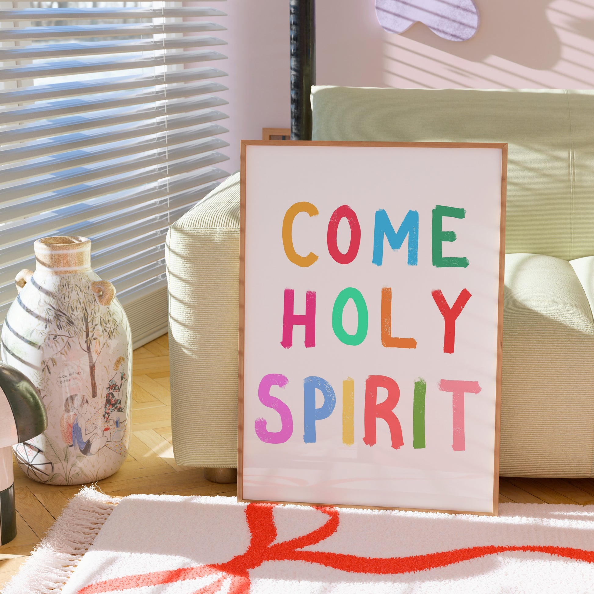 Come Holy Spirit Wall Art – Colorful Christian Print