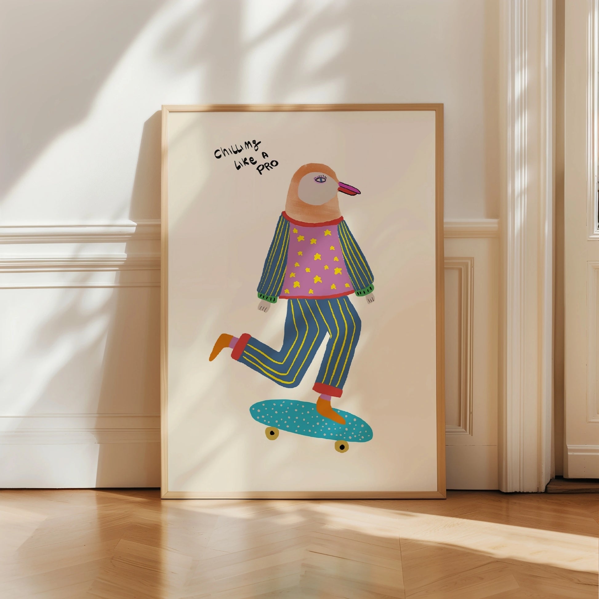 Chilling Like a Pro Print – Cool Nursery Wall Art for Kids