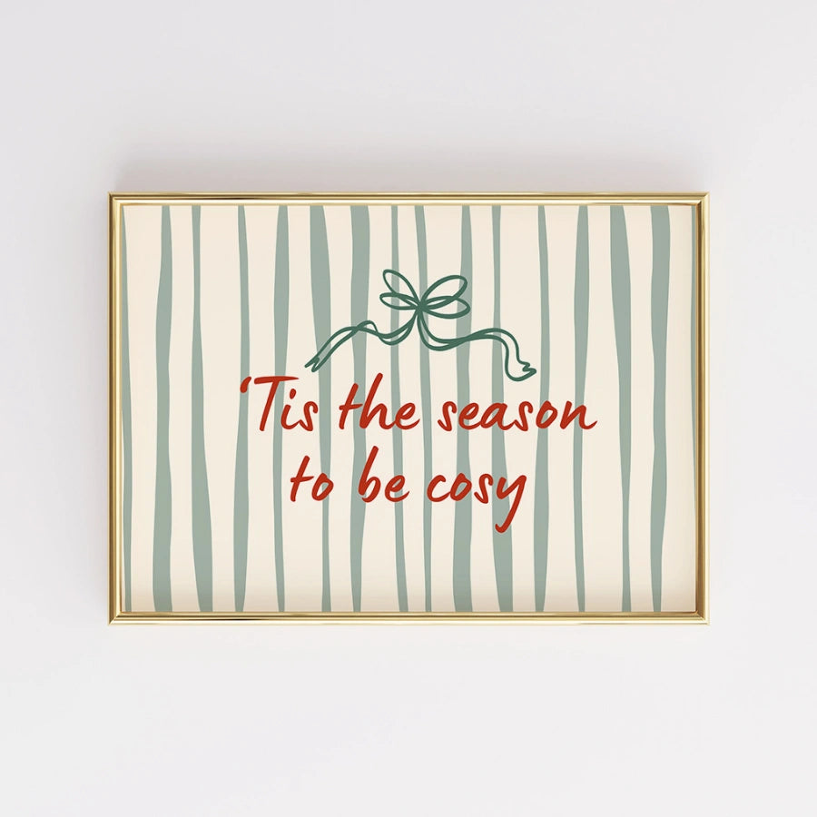 Tis the Season – Cozy Christmas Wall Art Print