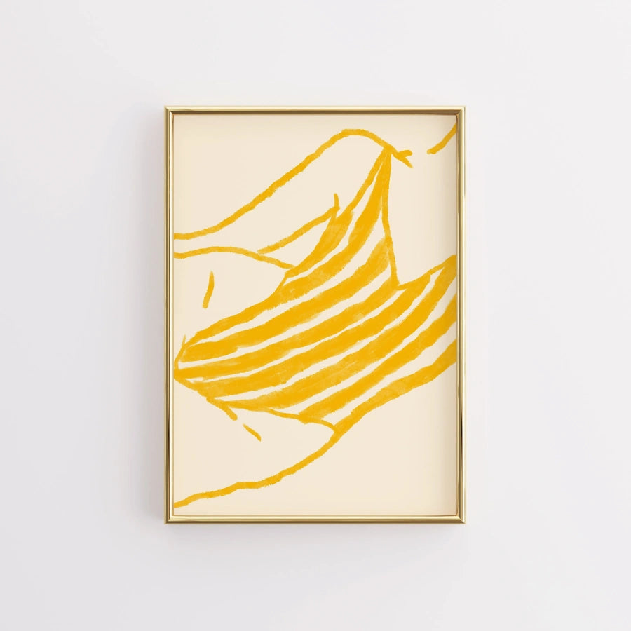 Striped Towel Wall Art - Abstract Coastal Summer Print