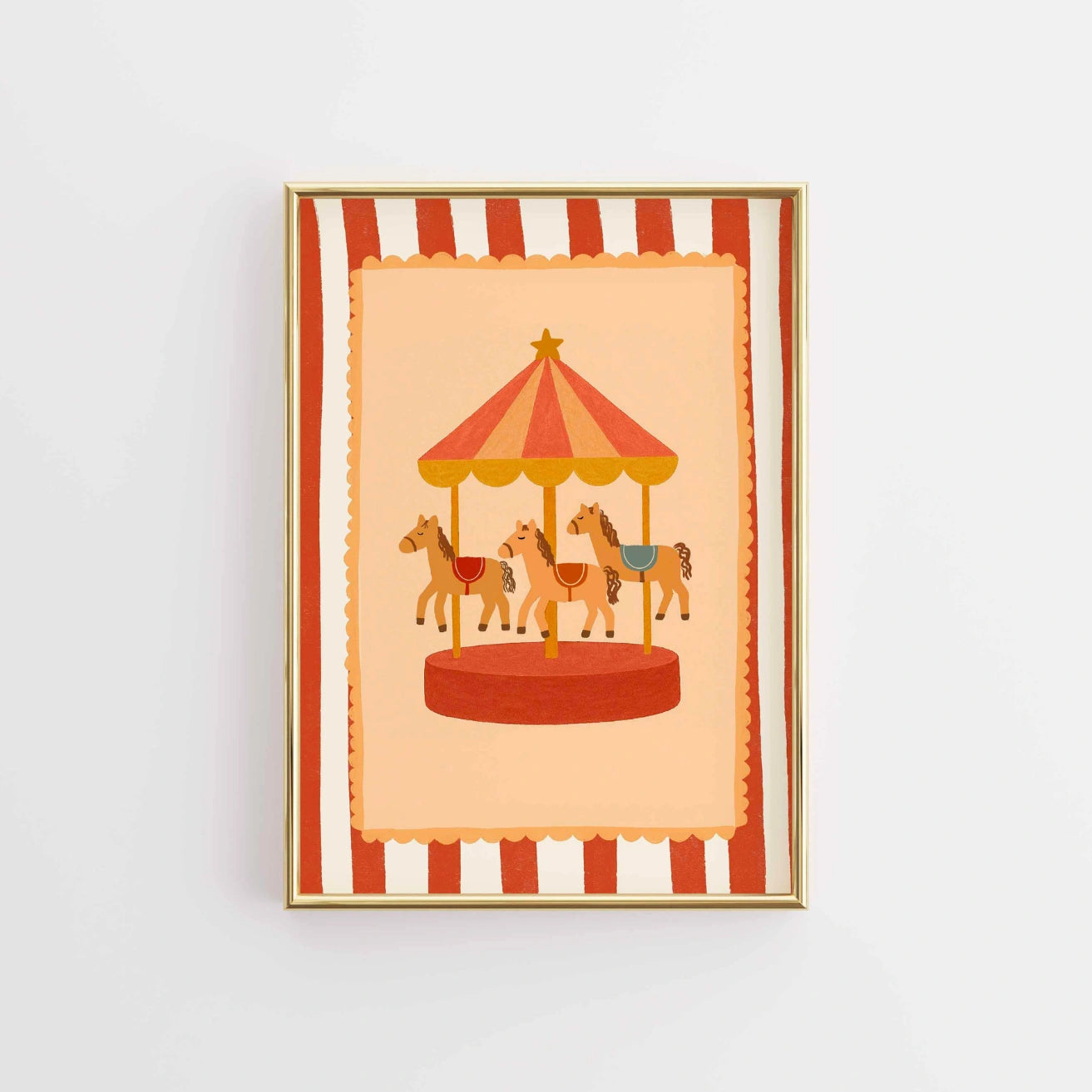 Carousel Horse Nursery Print