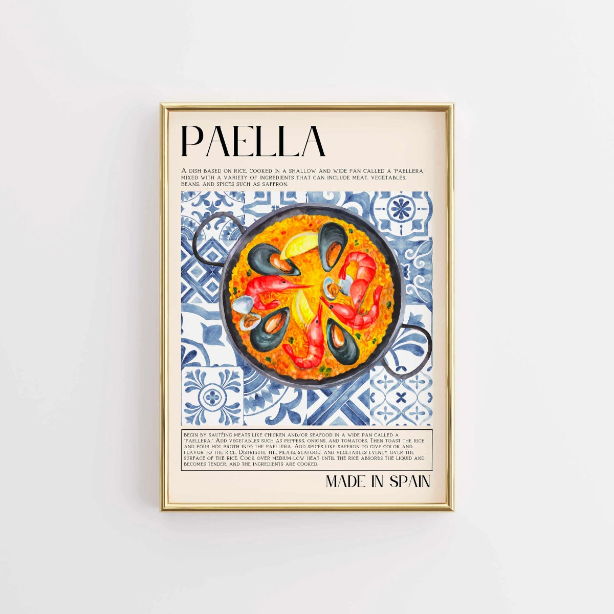 Paella Wall Art – Spanish Kitchen Decor