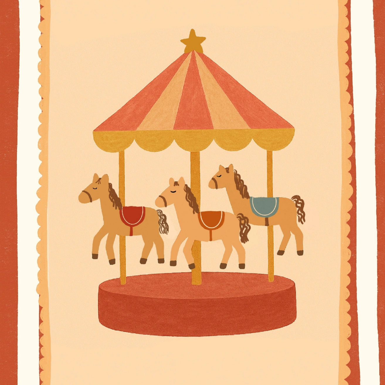 Carousel Horse Nursery Print