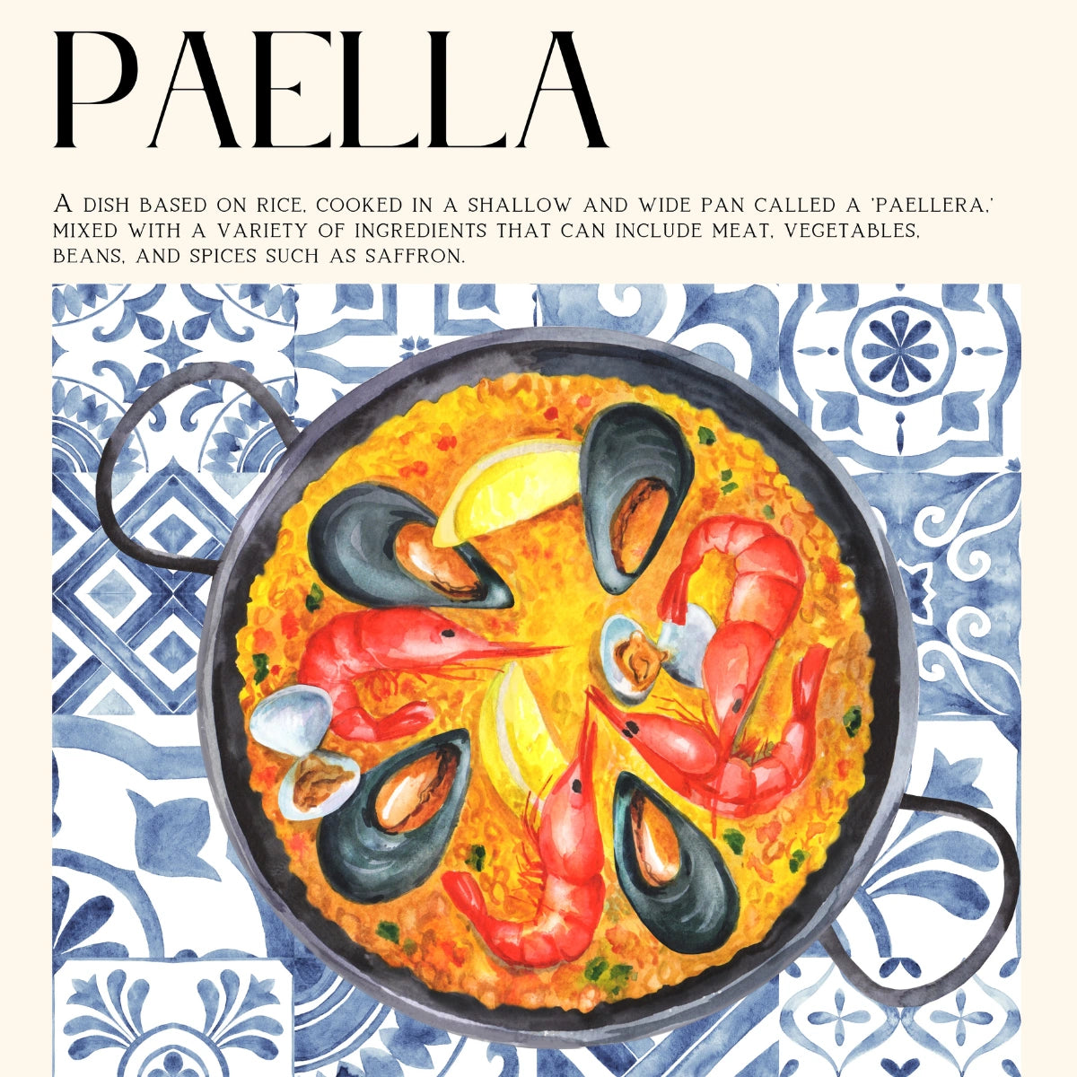 Paella Wall Art – Spanish Kitchen Decor