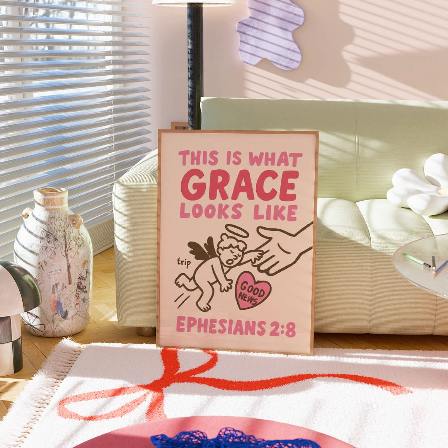 This Is What Grace Looks Like Wall Art – Good News Faith Poster