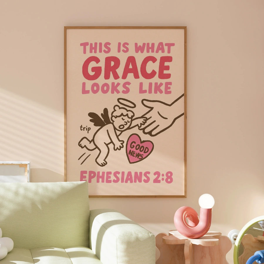 This Is What Grace Looks Like Wall Art – Good News Faith Poster