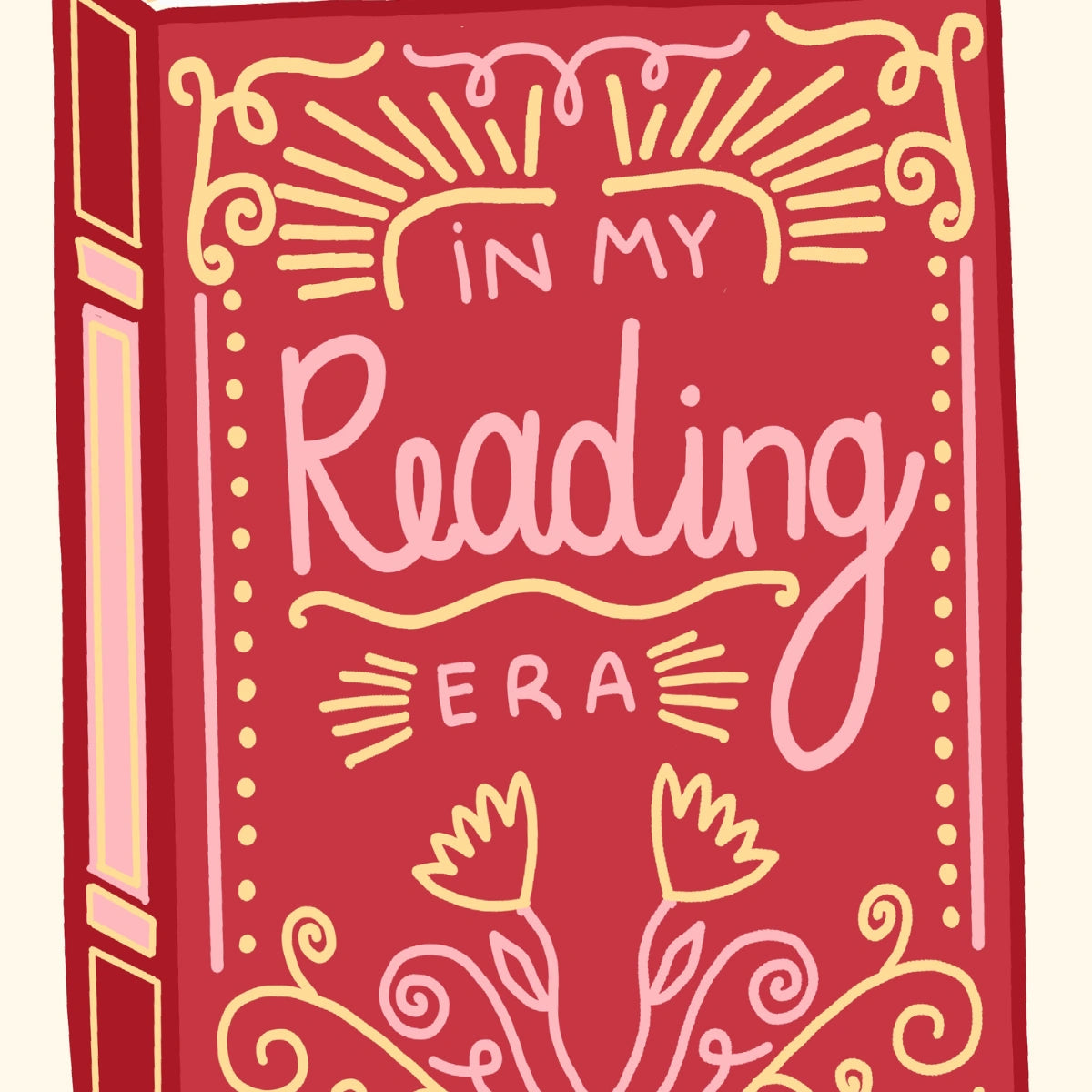 Kunstdruck „In My Reading Era“ – Ästhetische Buchkunst für die Wand, ideal für Leseratten, gemütliche Schlafzimmer und literarische Ecken