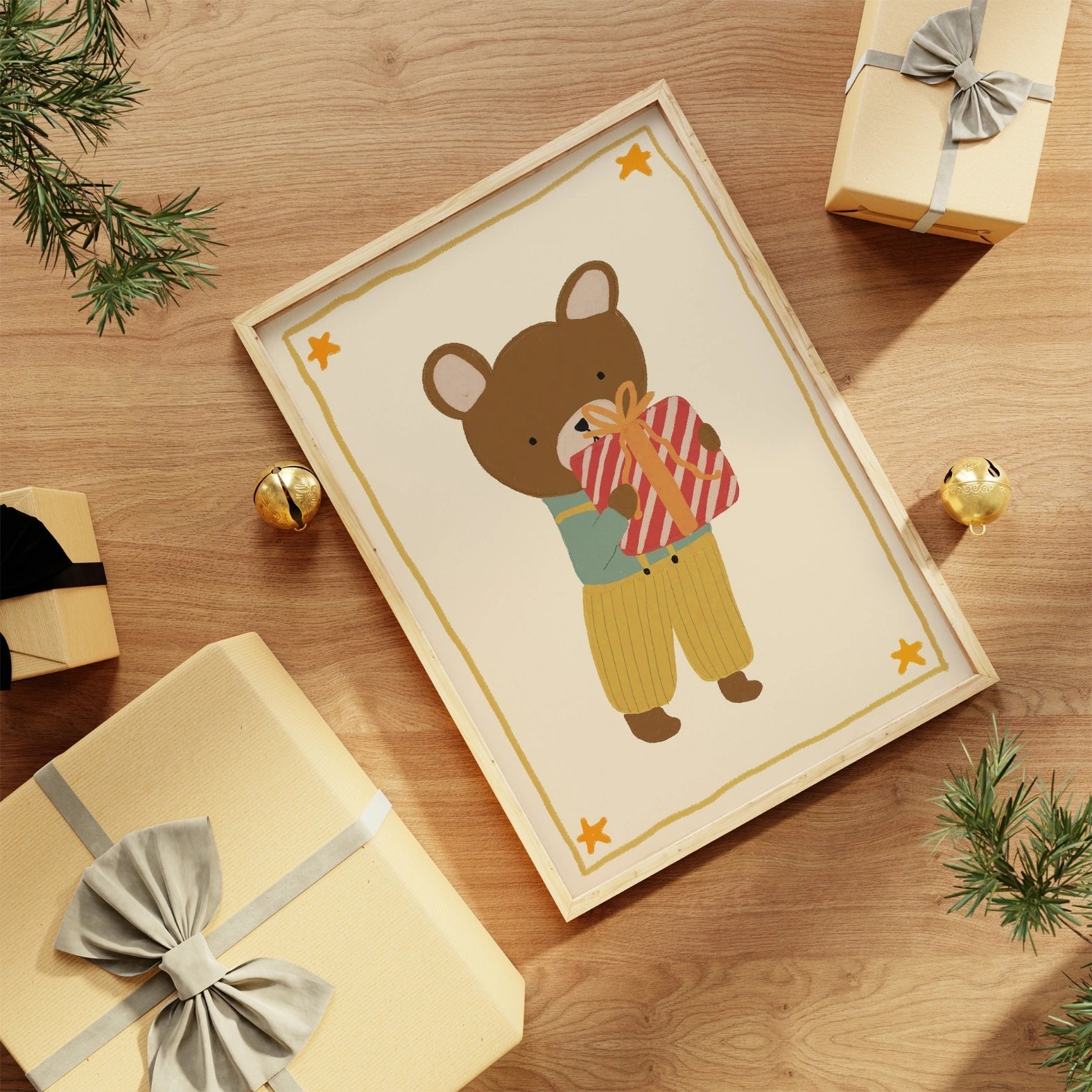 Christmas Bear with Gift