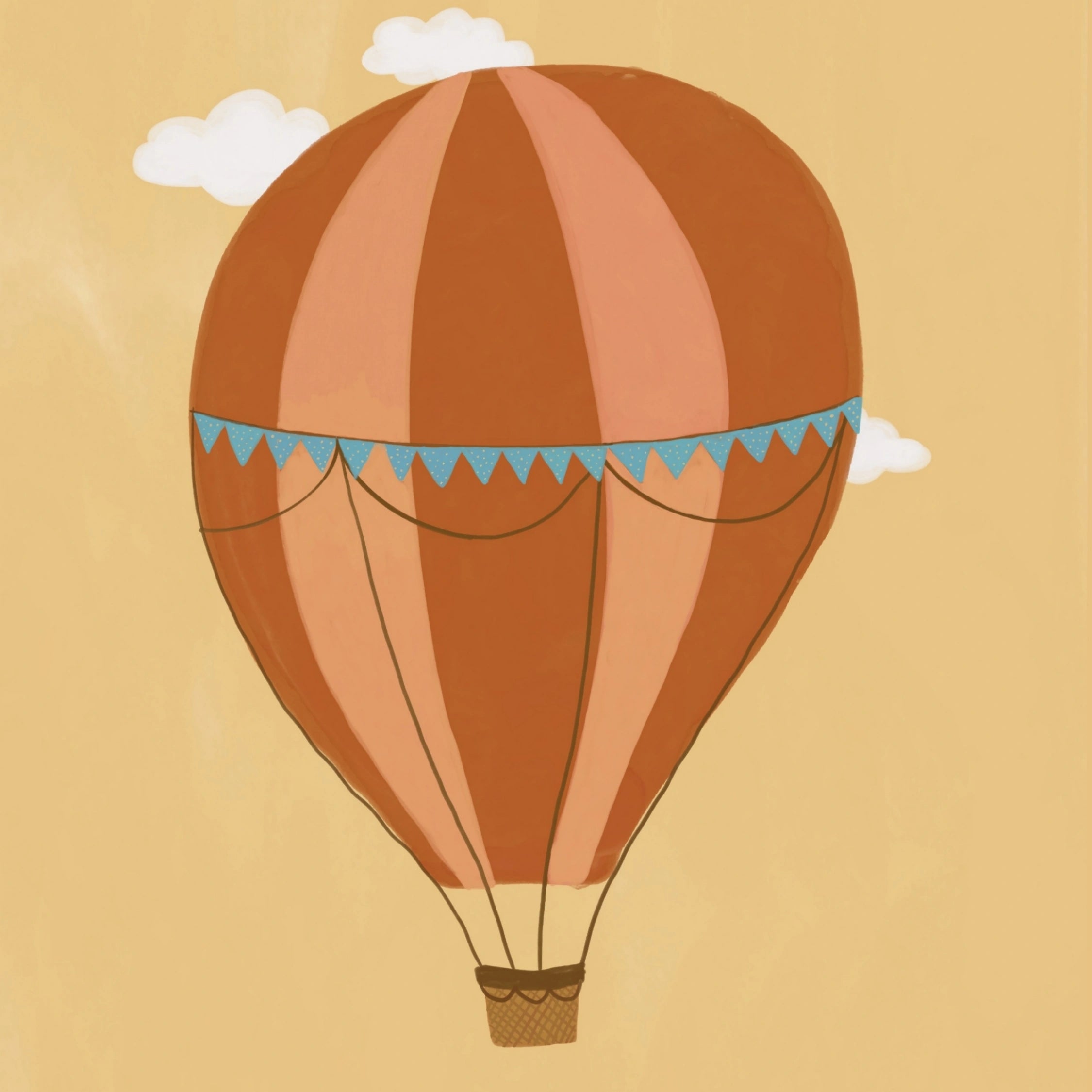 Vintage Hot Air Balloon Print