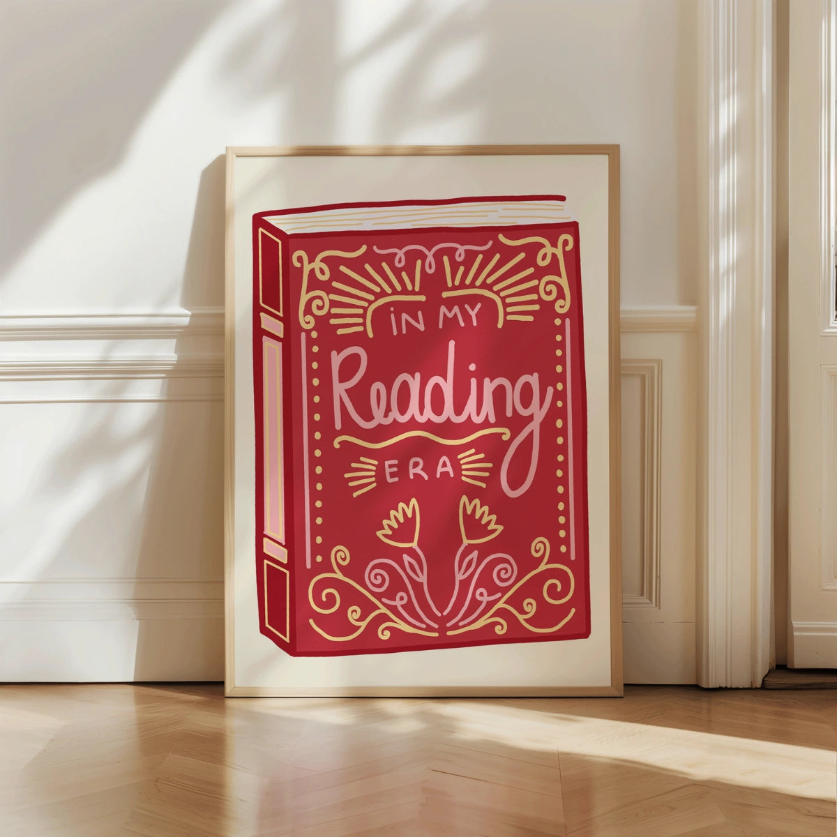 Kunstdruck „In My Reading Era“ – Ästhetische Buchkunst für die Wand, ideal für Leseratten, gemütliche Schlafzimmer und literarische Ecken