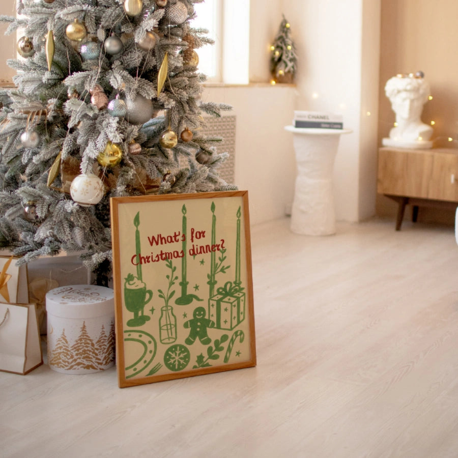 Christmas Dinner Wall Art - Funny Holiday Quote Print