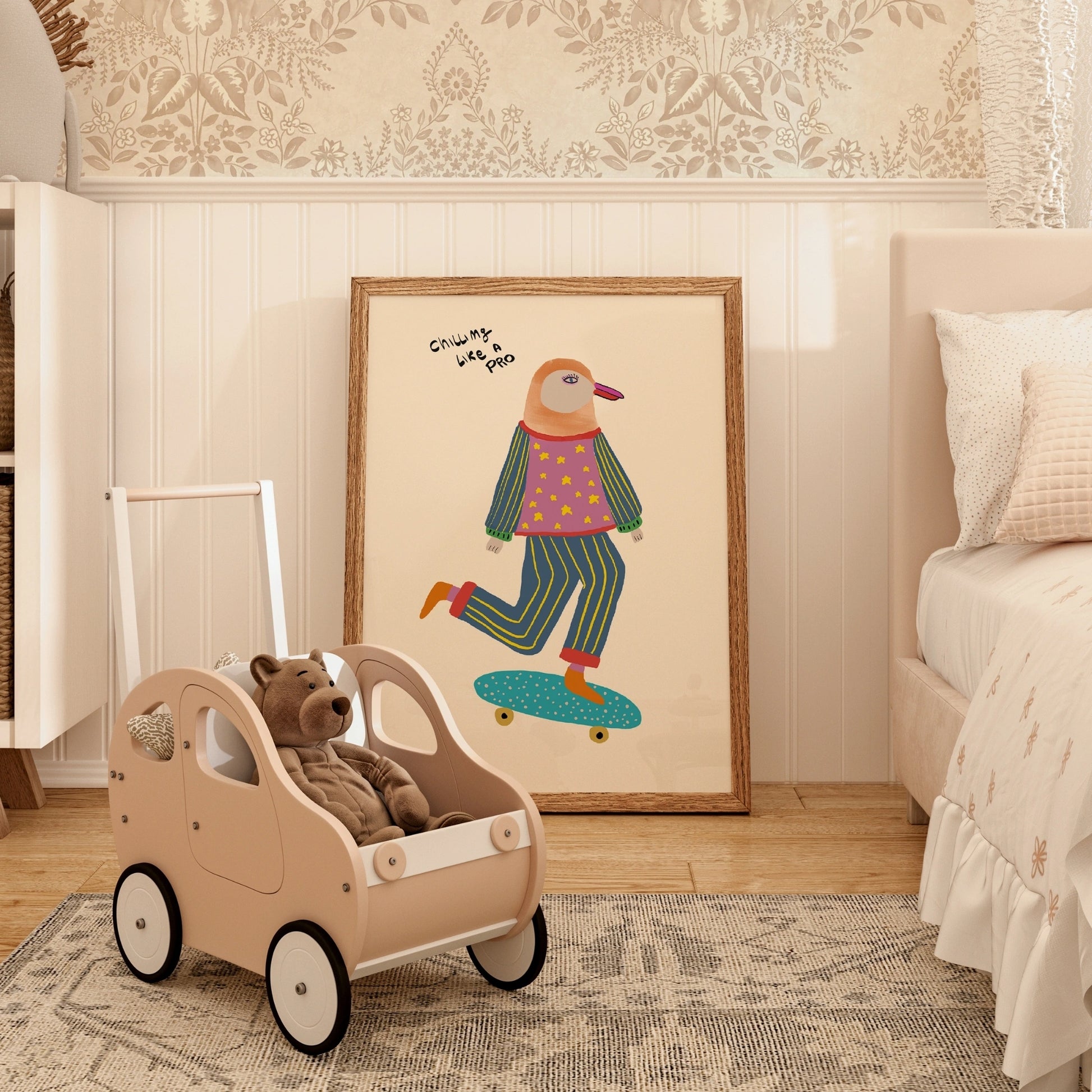 Chilling Like a Pro Print – Cool Nursery Wall Art for Kids