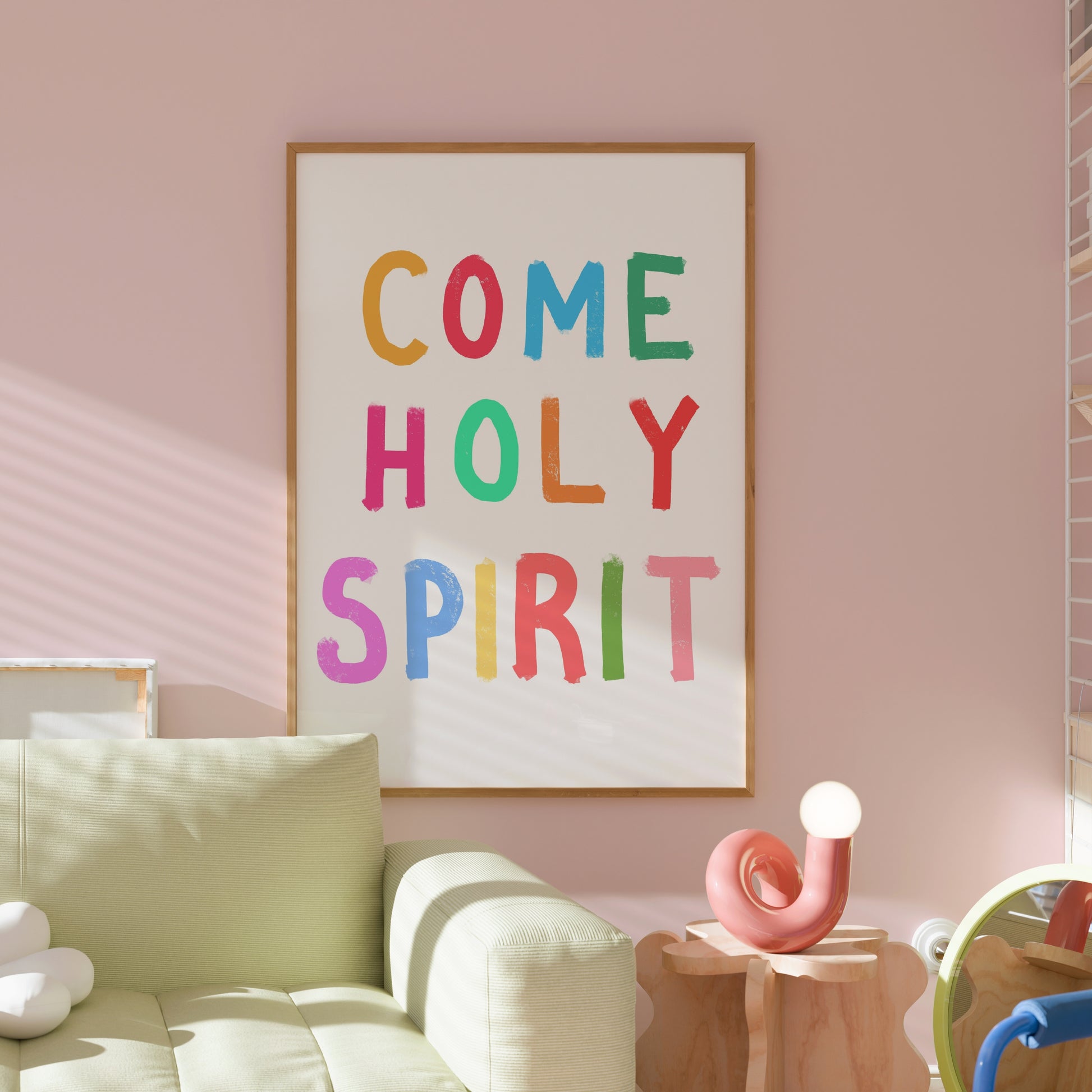 Come Holy Spirit Wall Art – Colorful Christian Print