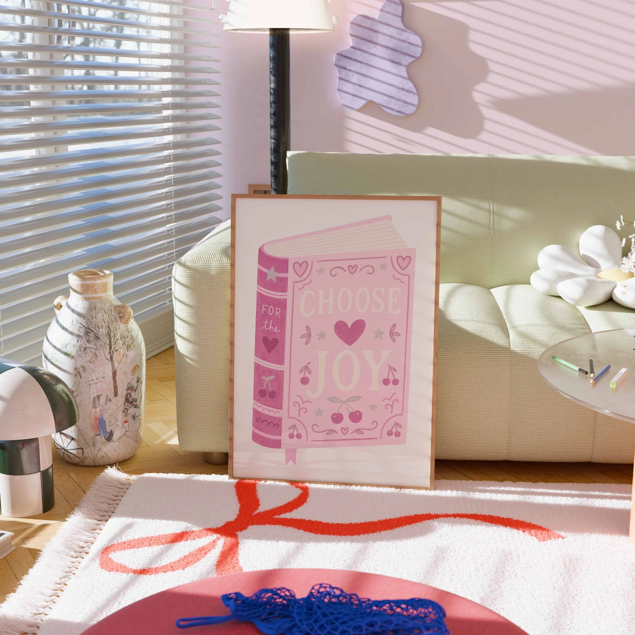 Choose Joy Book – Pink Bookish Print