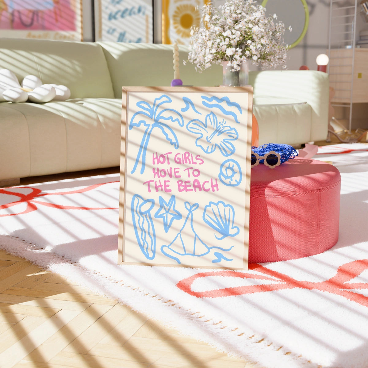 Hot Girls Beach Wall Art - Summer Coastal Print