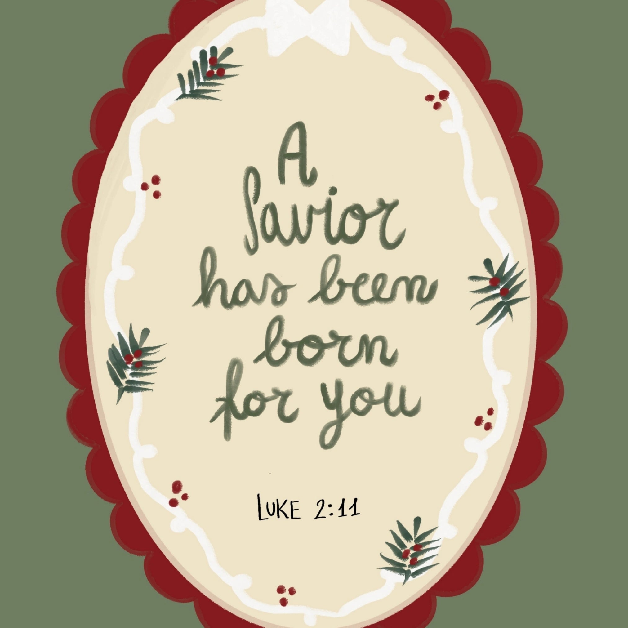 A Savior Has Been Born for You Christmas Print