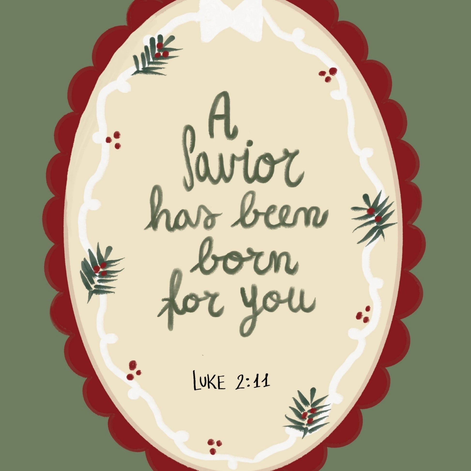 A Savior Has Been Born for You Christmas Print