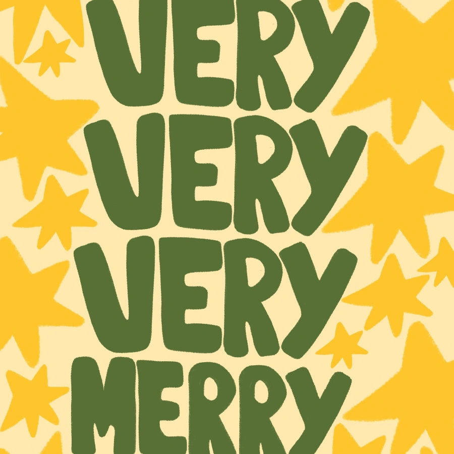 Very Merry Wall Art - Festive Christmas Quote Print