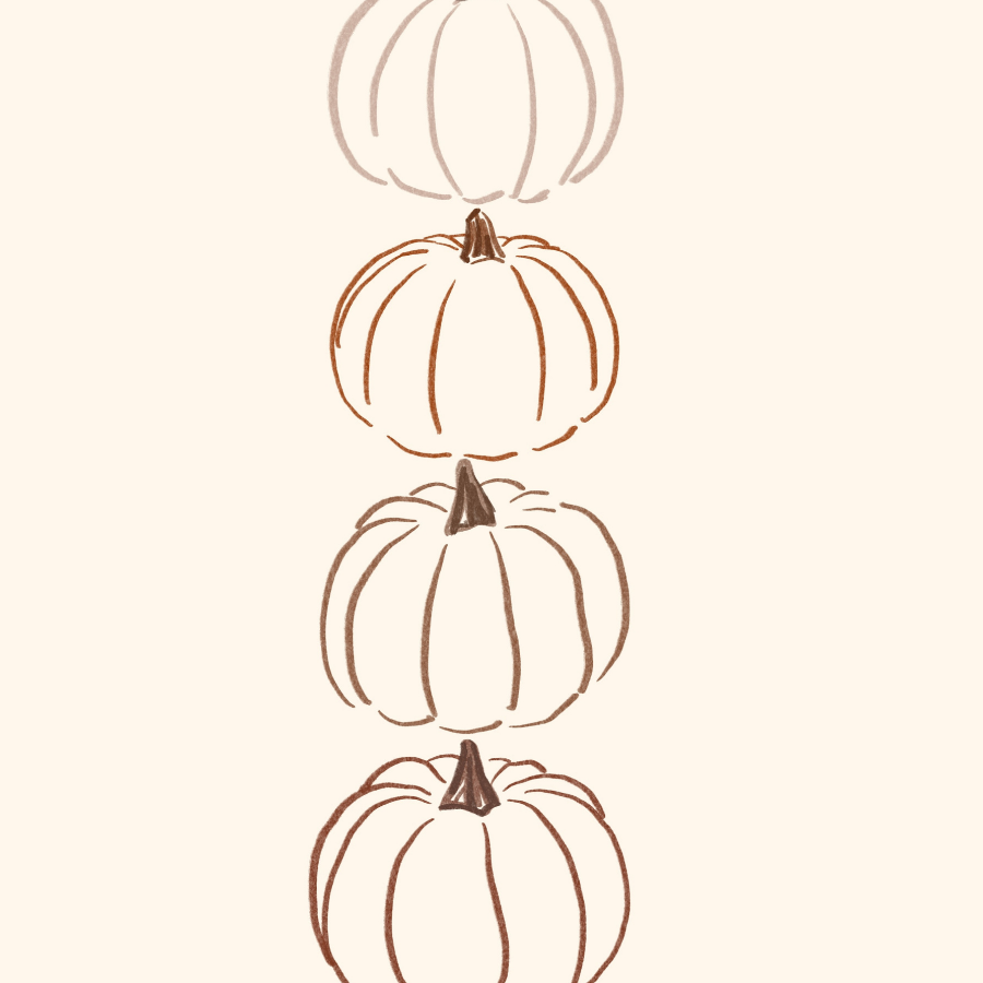 Minimal Pumpkins Print