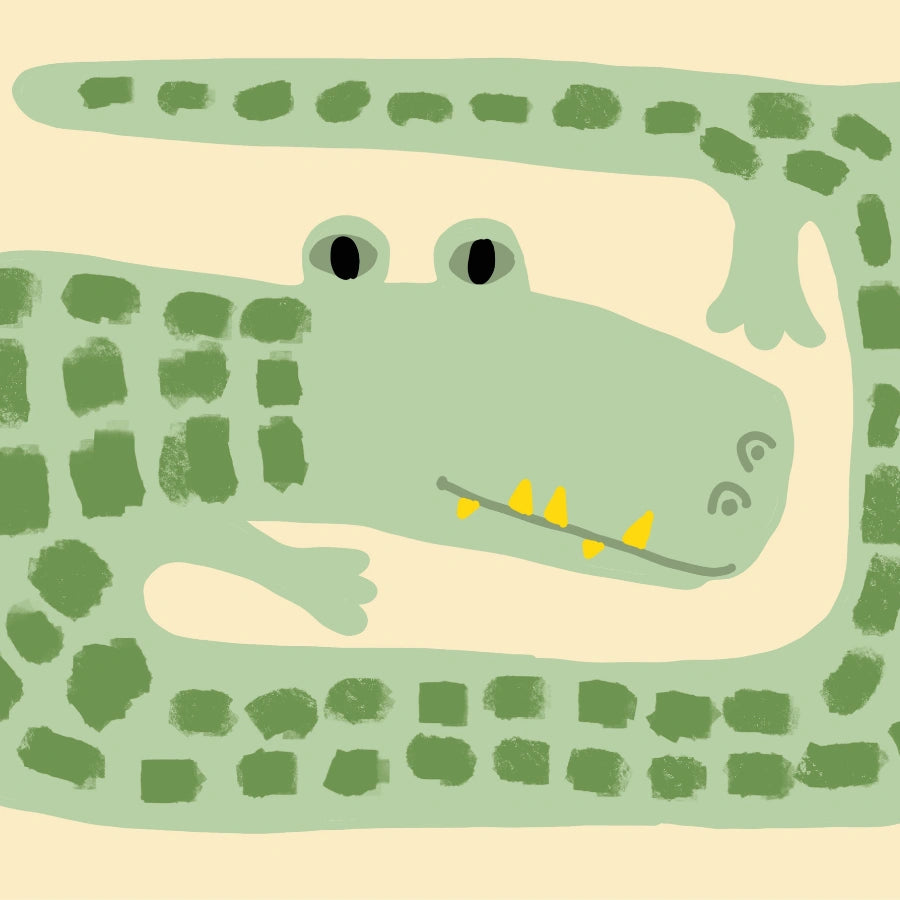 Crocodile Nursery Print – Cute Animal Wall Art for Kids