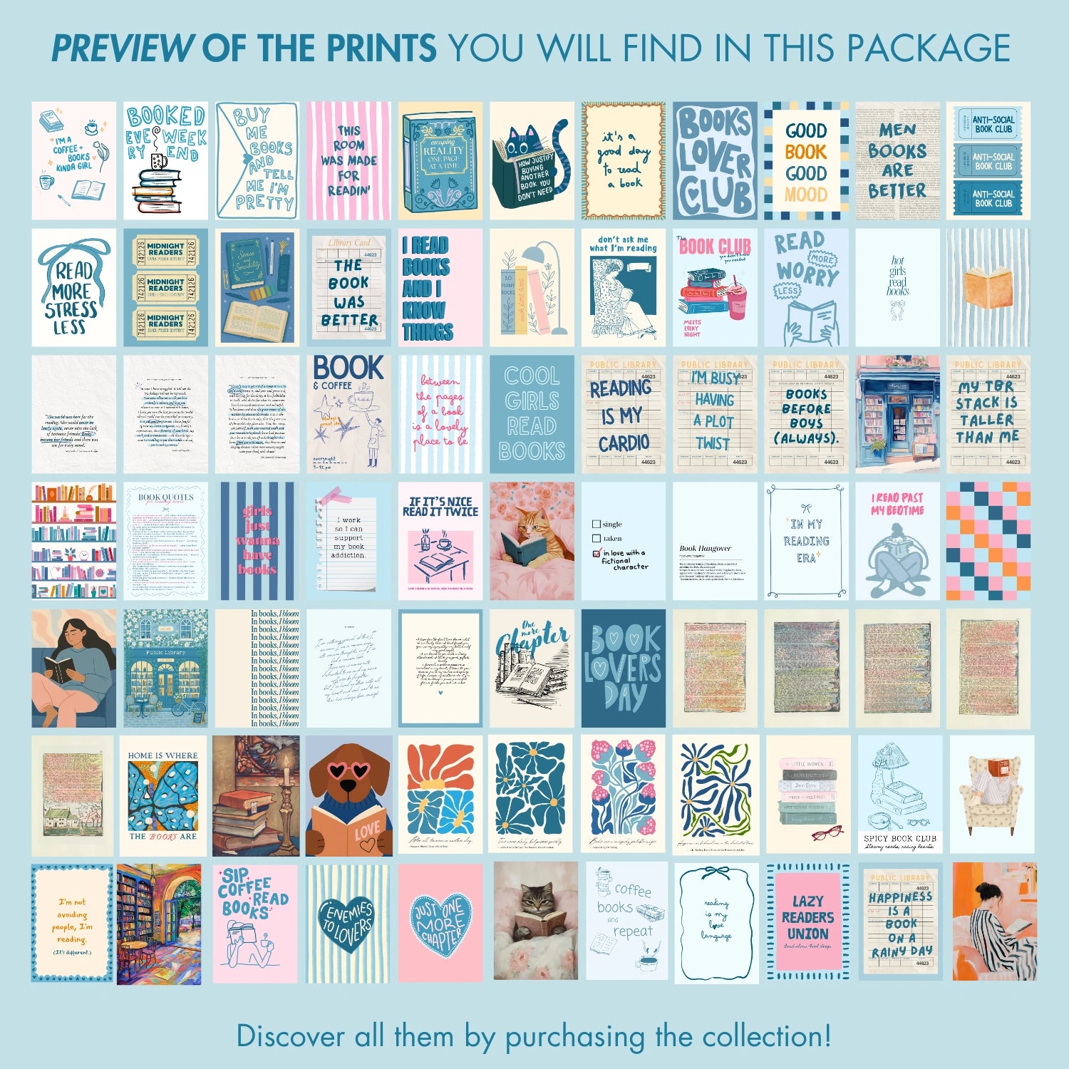 Handmade Whole Bookish Decor, over 400 prints