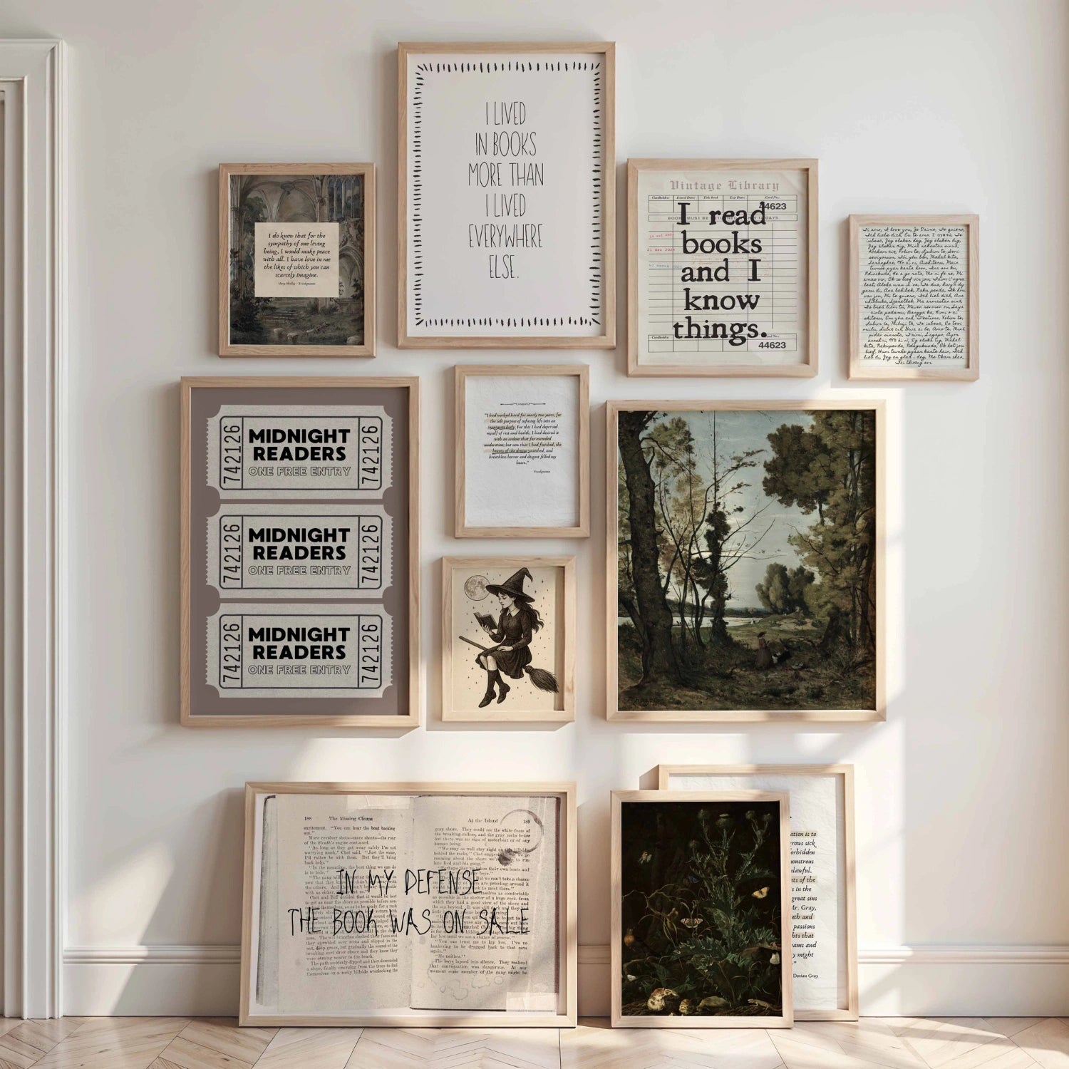 Handmade Dark Academia Bookish Decor, over 70 prints