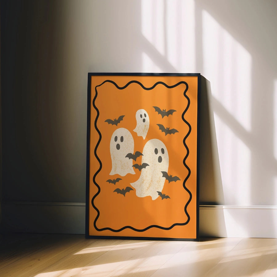 Halloween Ghost Print – Funny Ghost Wall Art