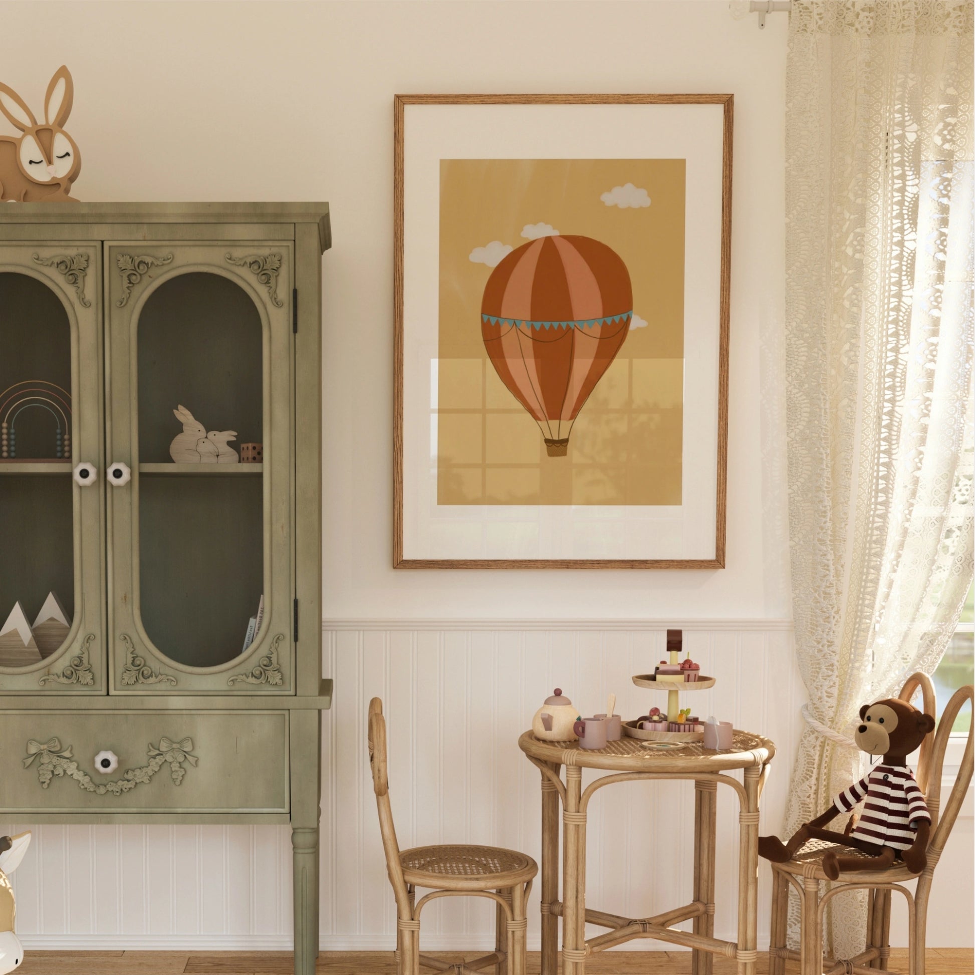 Vintage Hot Air Balloon Print