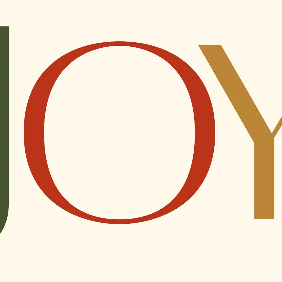 Joy Typography – Minimalist Christmas Wall Art Print
