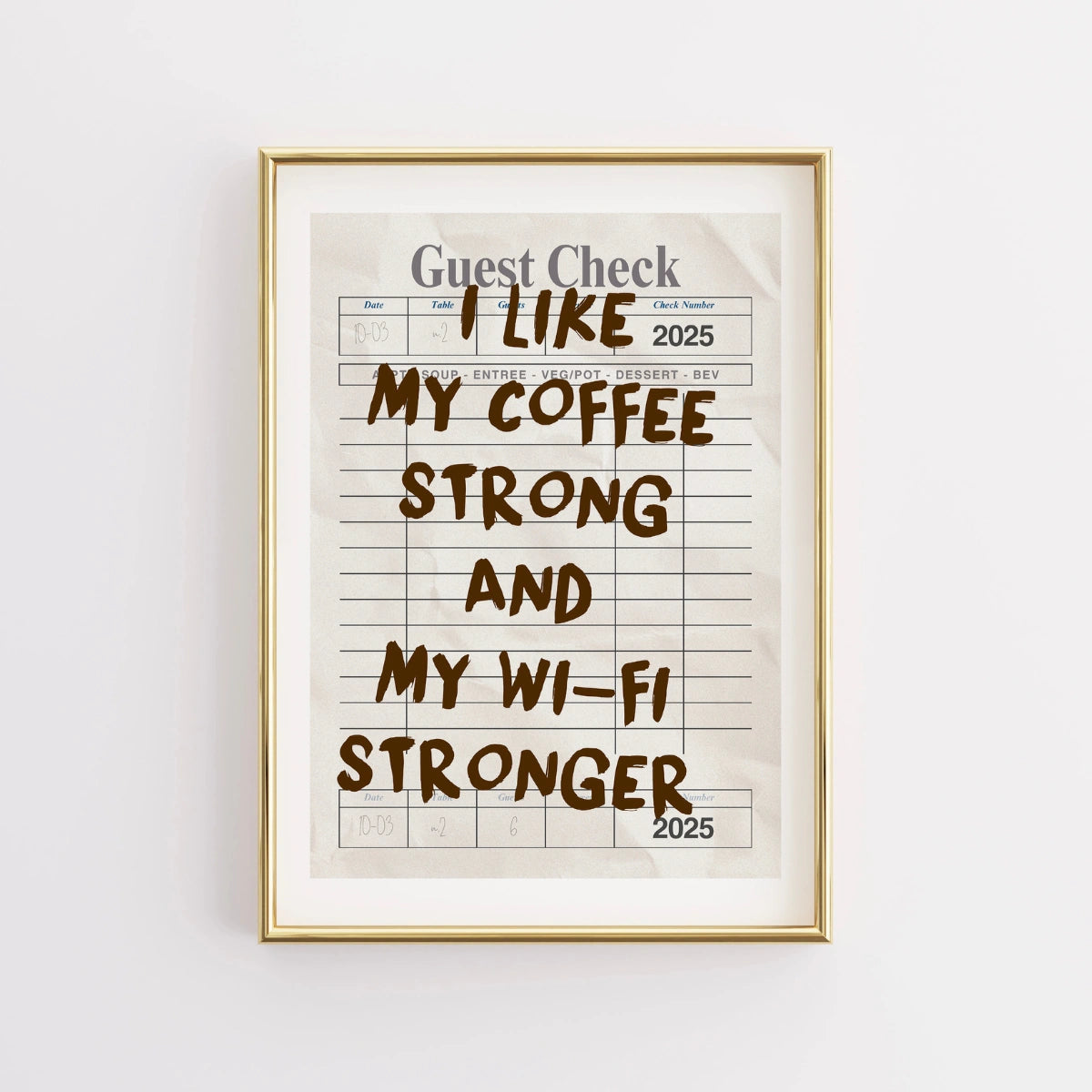 Lustiges Wandbild mit Kaffeezitat – Kaffee-WLAN-Druck