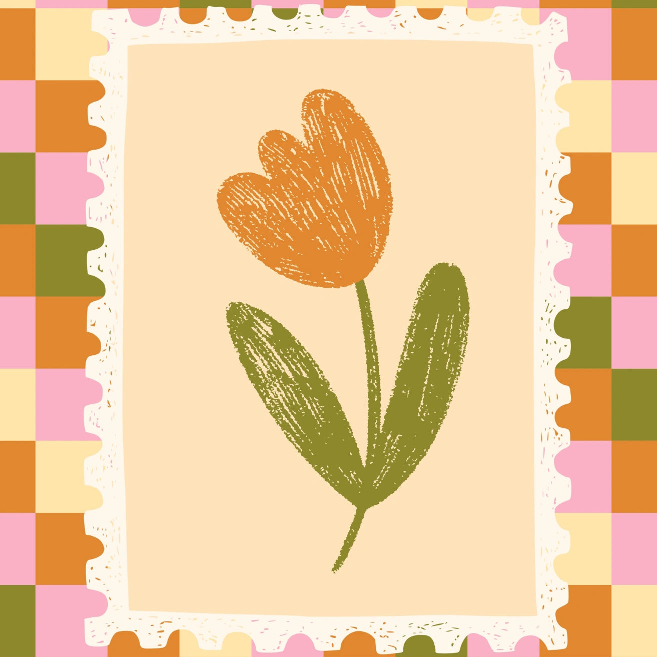 Orange Tulip Nursery Print