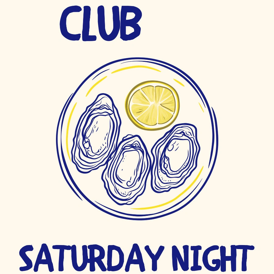 Oyster Lover Club Wall Art - Coastal Kitchen Print