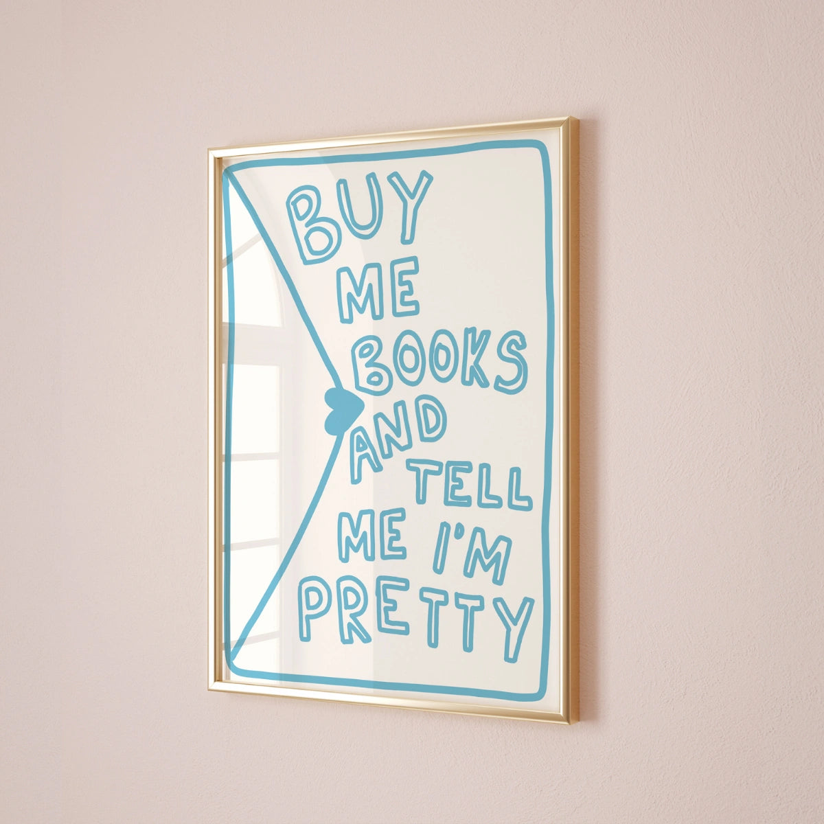 Buy Me Books Wall Art – Funny Bookish Quote Print