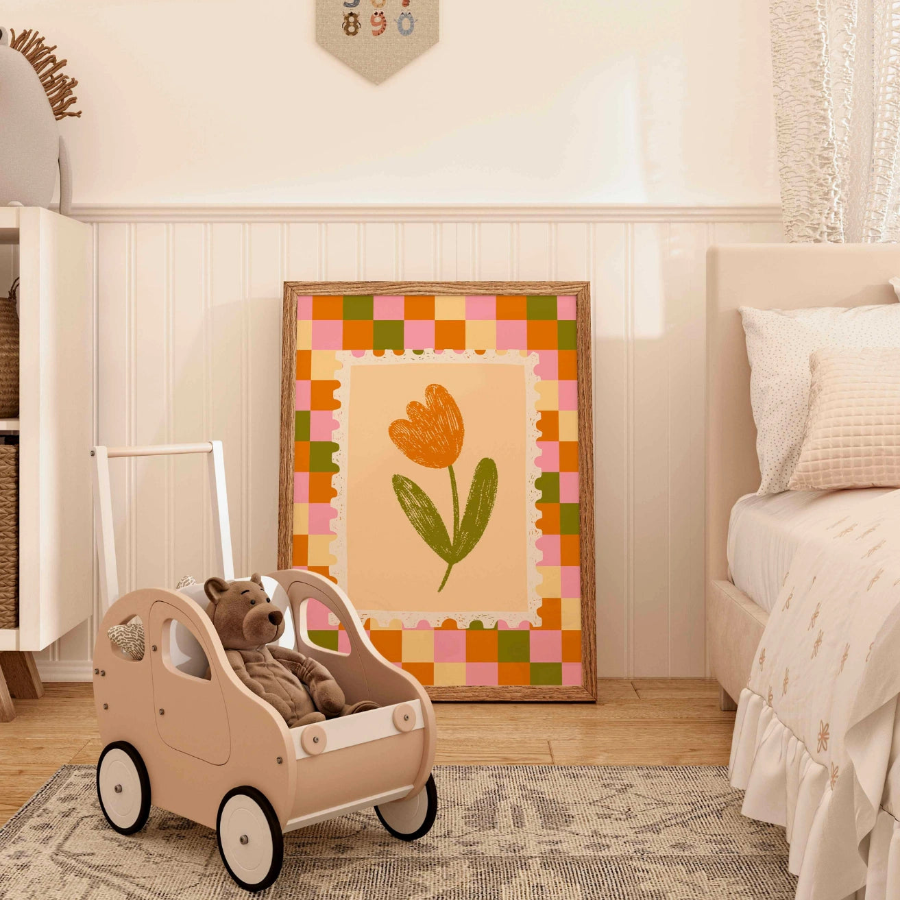 Orange Tulip Nursery Print