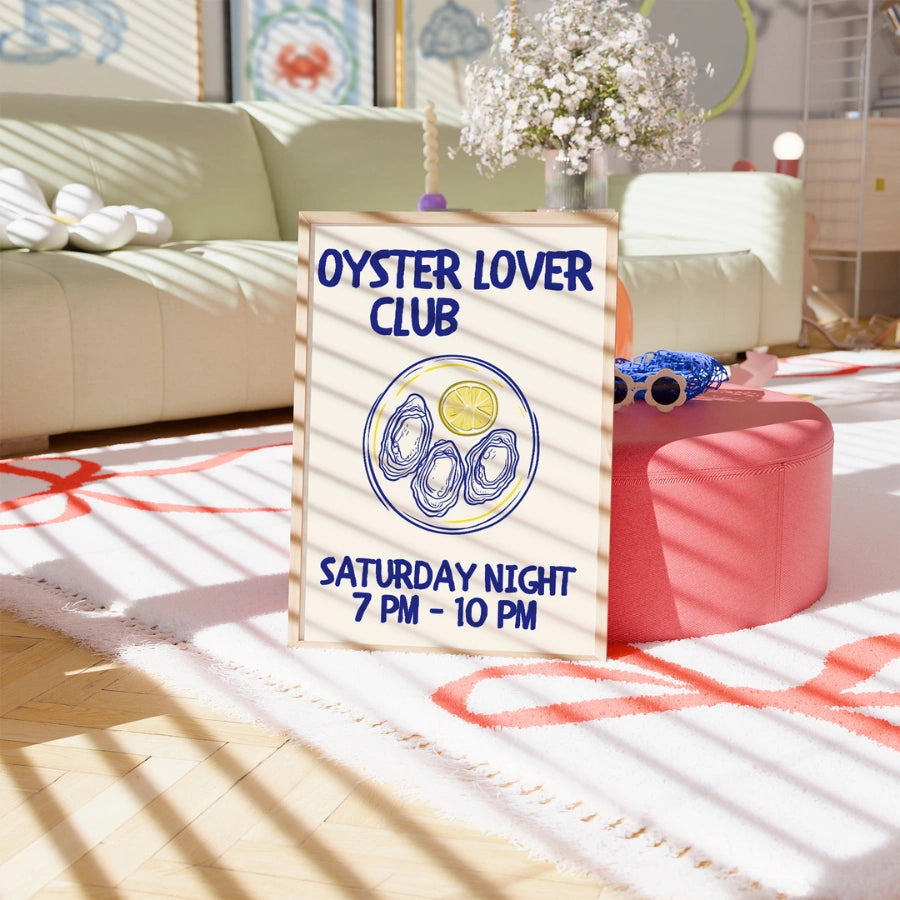 Wandbild für Austernliebhaber – Küstenküchen-Druck