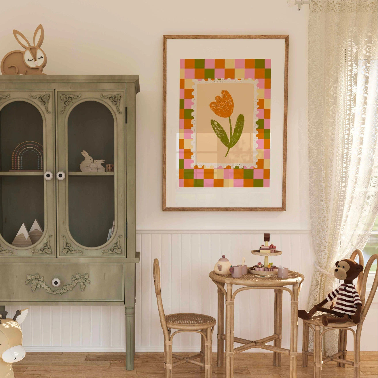 Orange Tulip Nursery Print